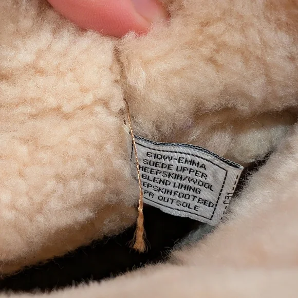 BEARPAW Emma Chestnut Tan Suede Sheepskin Fur Lined Cozy Tall Boots size 9 - Picture 12 of 12